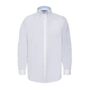 Duke Mens D555 Richard Oxford Kingsize Tall Long-Sleeved Shirt / White